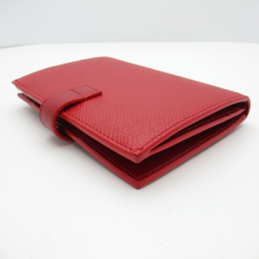 Celine Leather Bifold Wallet Calfskin Red Wallet - Picture 4 of 9